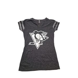 Pittsburgh Penguins Shirt Womens Small Black Casual Outdoors NHL Ladies